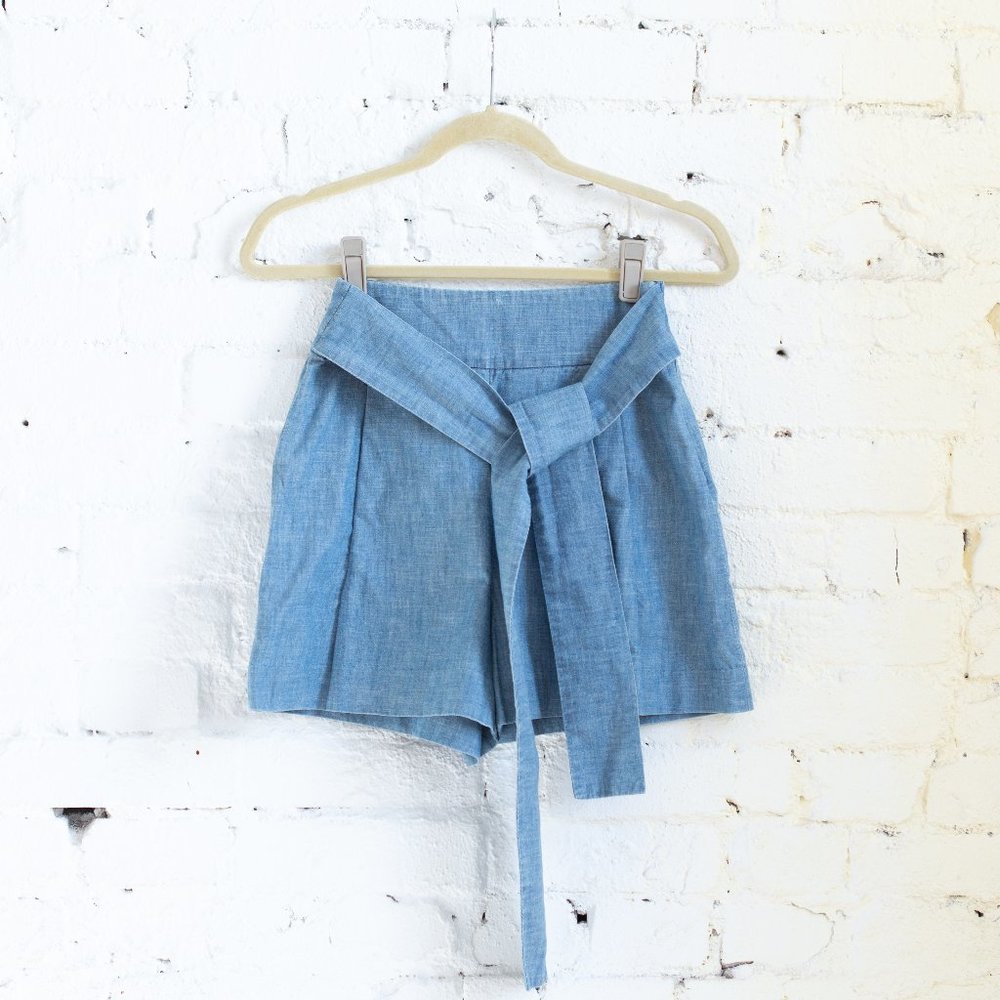 J. Crew chambray high-waisted shorts 00 EUC